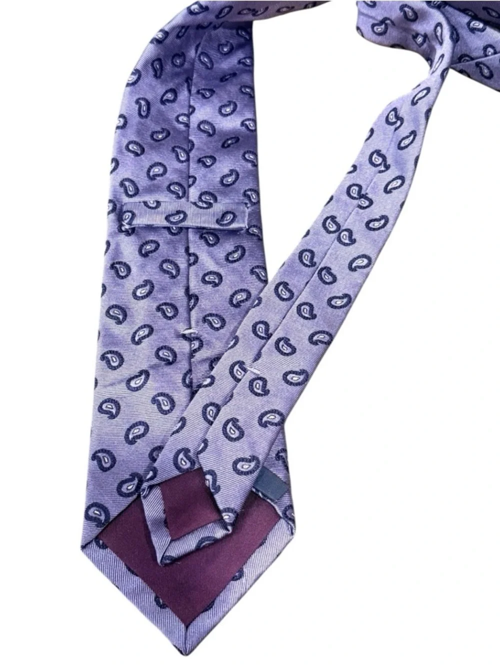 Bigi Cravatte Milano Handmade Italian Silk Tie NWT Lavender Paisley